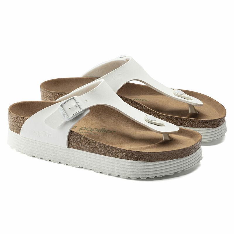 Gizeh Birkenstock Papillio Platforme Vegan Birko Flor Damske Biele | SK 96XYU